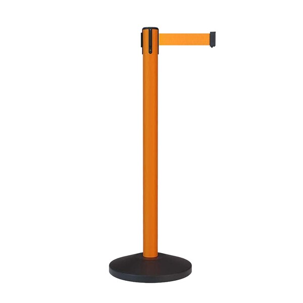 Montour Line Stanchion Belt Barrier Orange Post 9ft. Fl. Orange Belt ES400-OR-FOR-90 - main